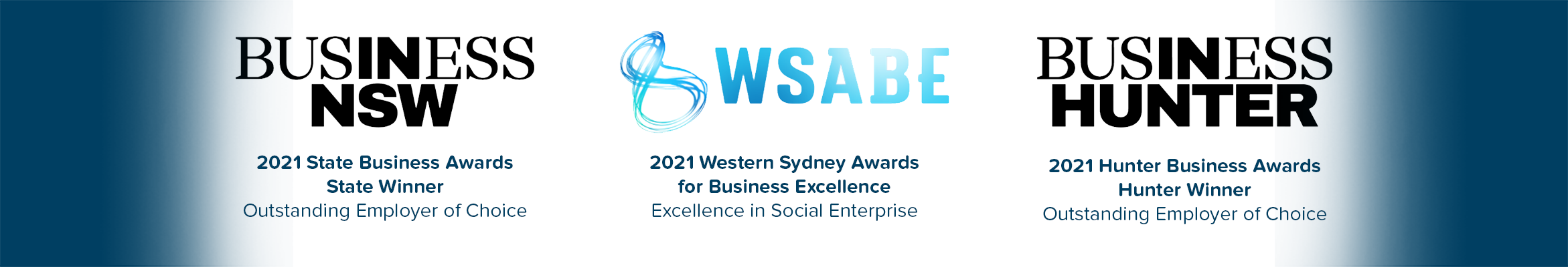 A list of three awards Hume has won: the 2021 State Business Awards, the 2021 Western Sydney Awards for Business Excellence, and the 2021 Hunter Business Awards.